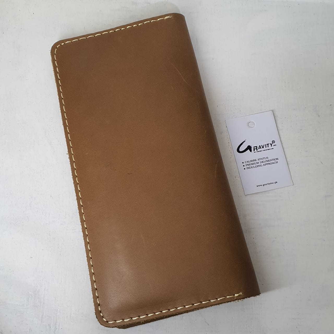 Pure Leather Men's Long Wallet