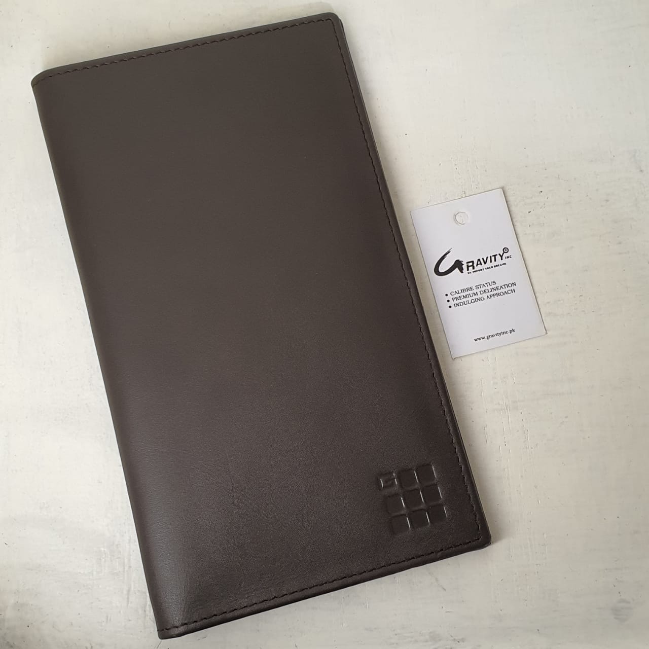 Pure Leather Men's Long Wallet