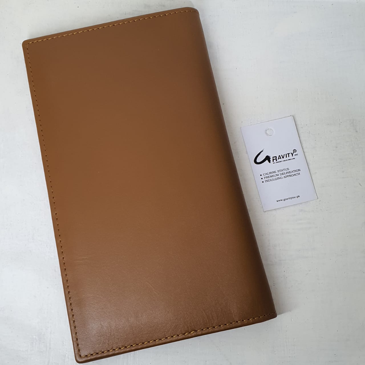 Pure Leather Men's Long Wallet