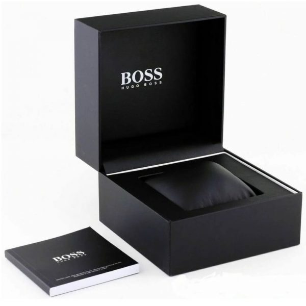 HUGO BOSS Mens Stainless Steel Black Dial Watch 1513840(Original)