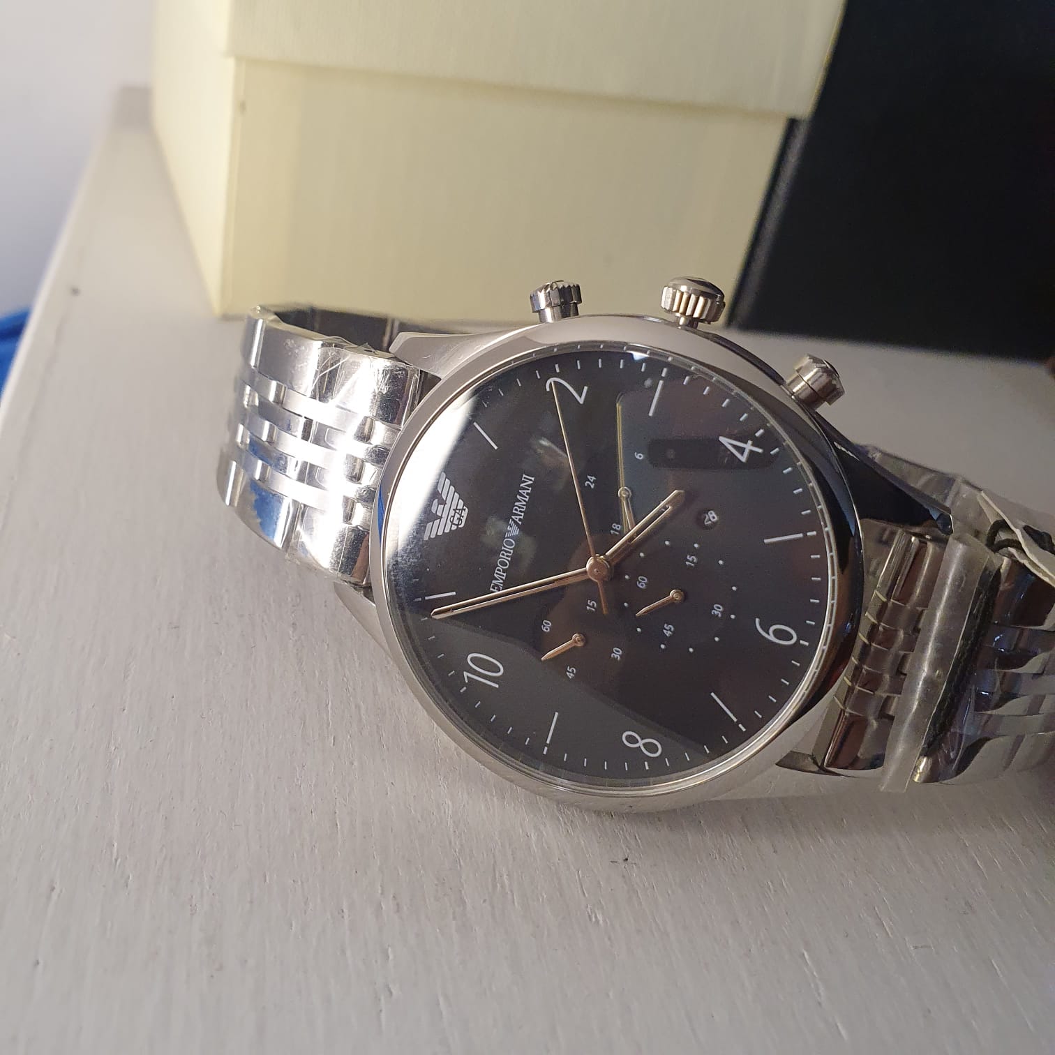 EMPORIO ARMANI Mens Classic Stainless Steel Watch AR1863(Original)