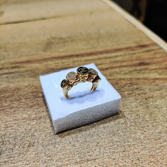 Branded Gold Design Ring For Women Girl Niche Creative Statement Finger Ring