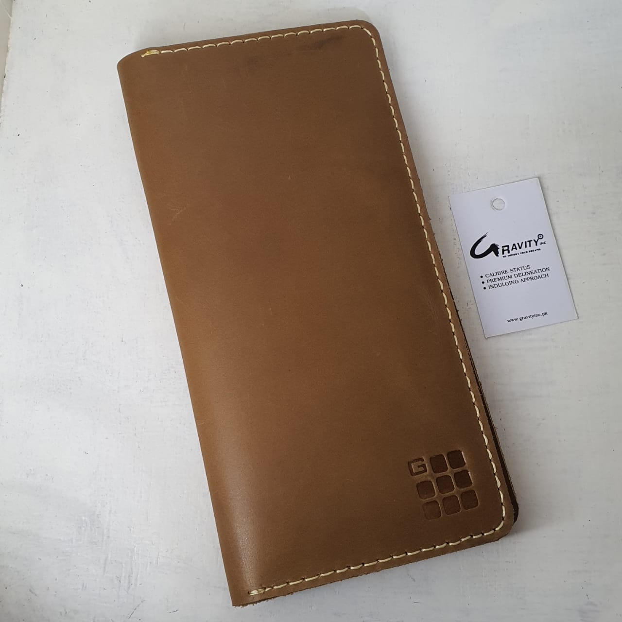 Pure Leather Men's Long Wallet