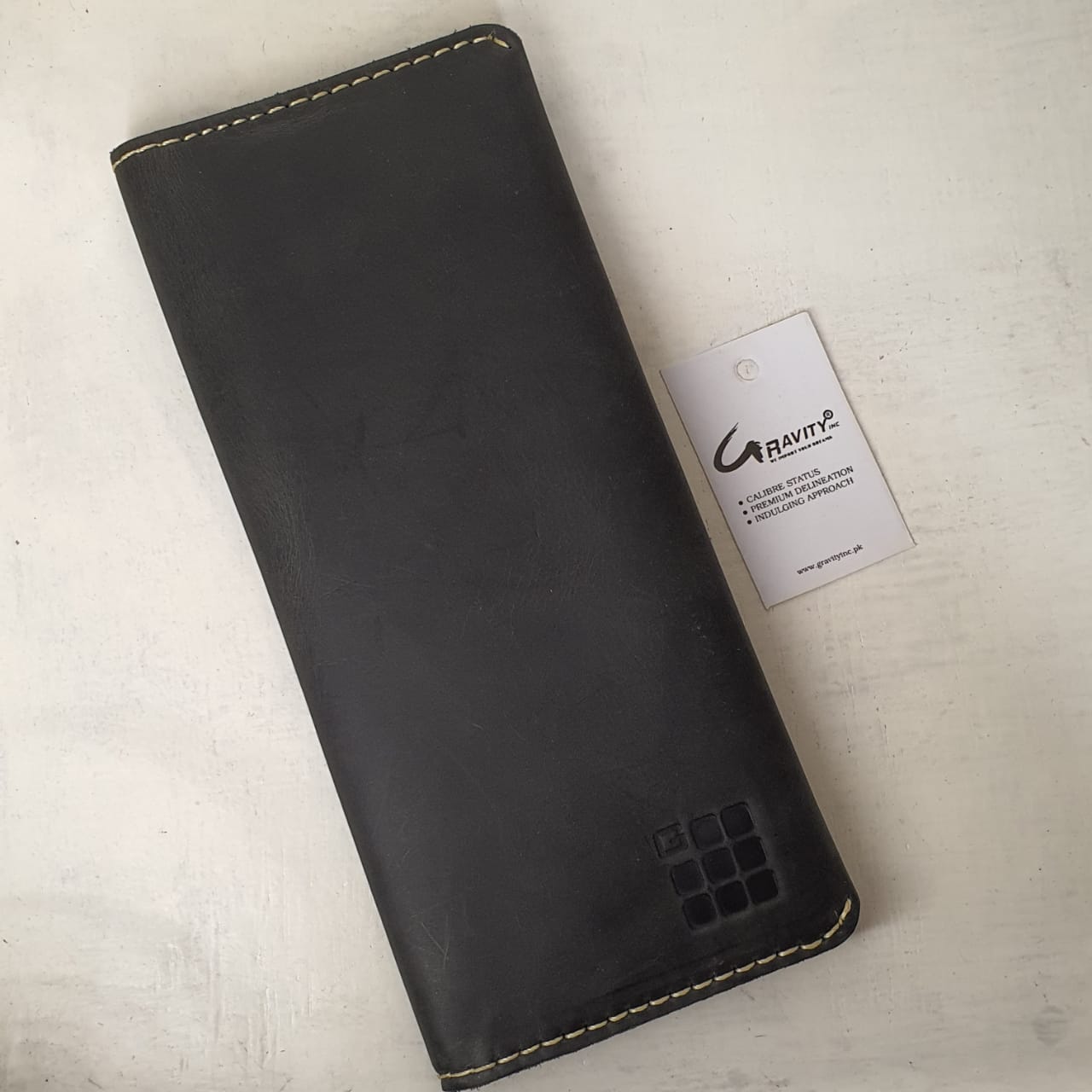 Pure Leather Men's Long Wallet