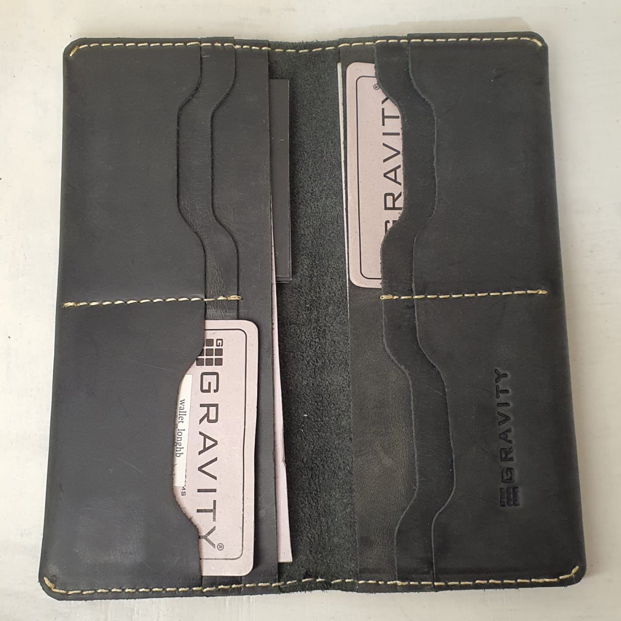 Pure Leather Men's Long Wallet