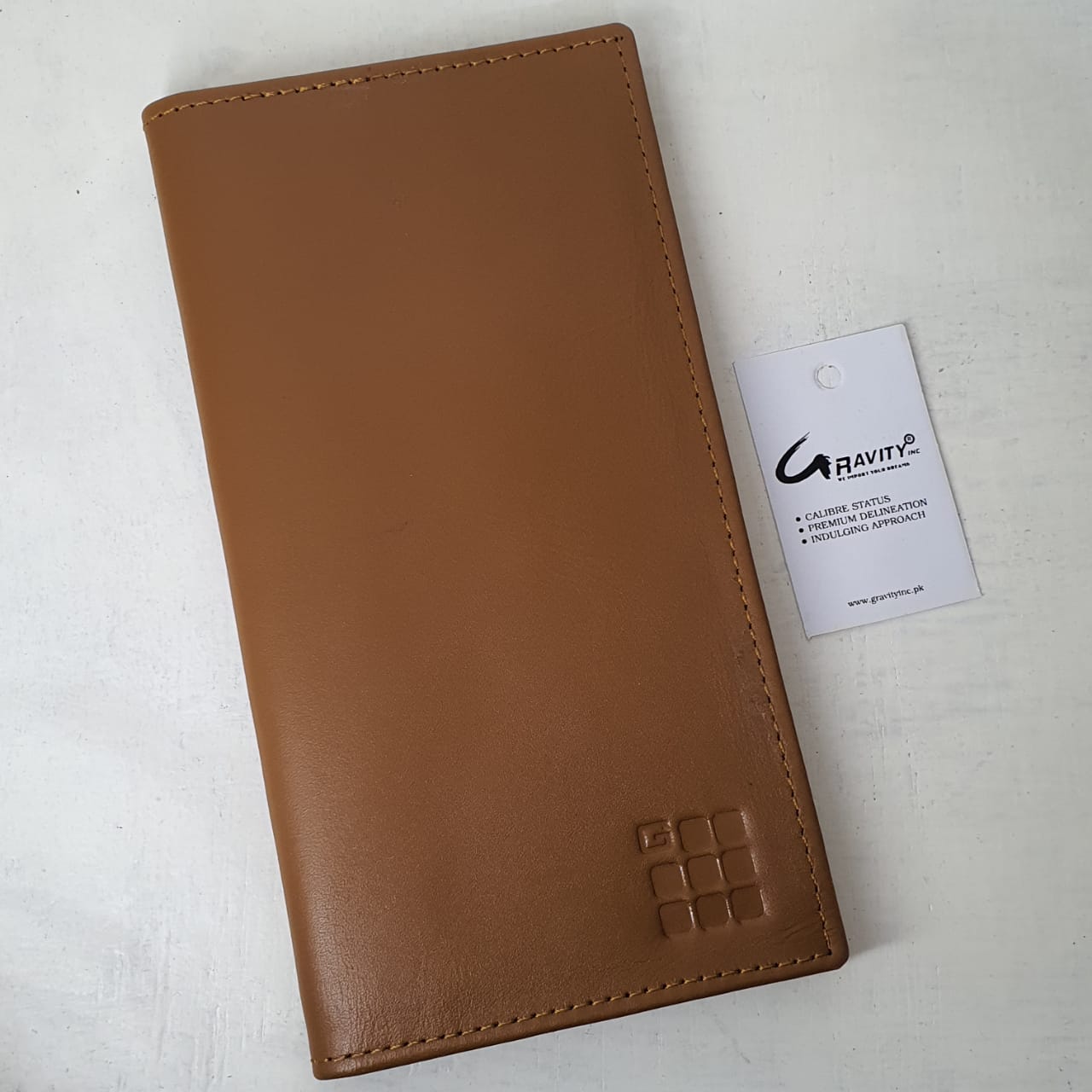 Pure Leather Men's Long Wallet