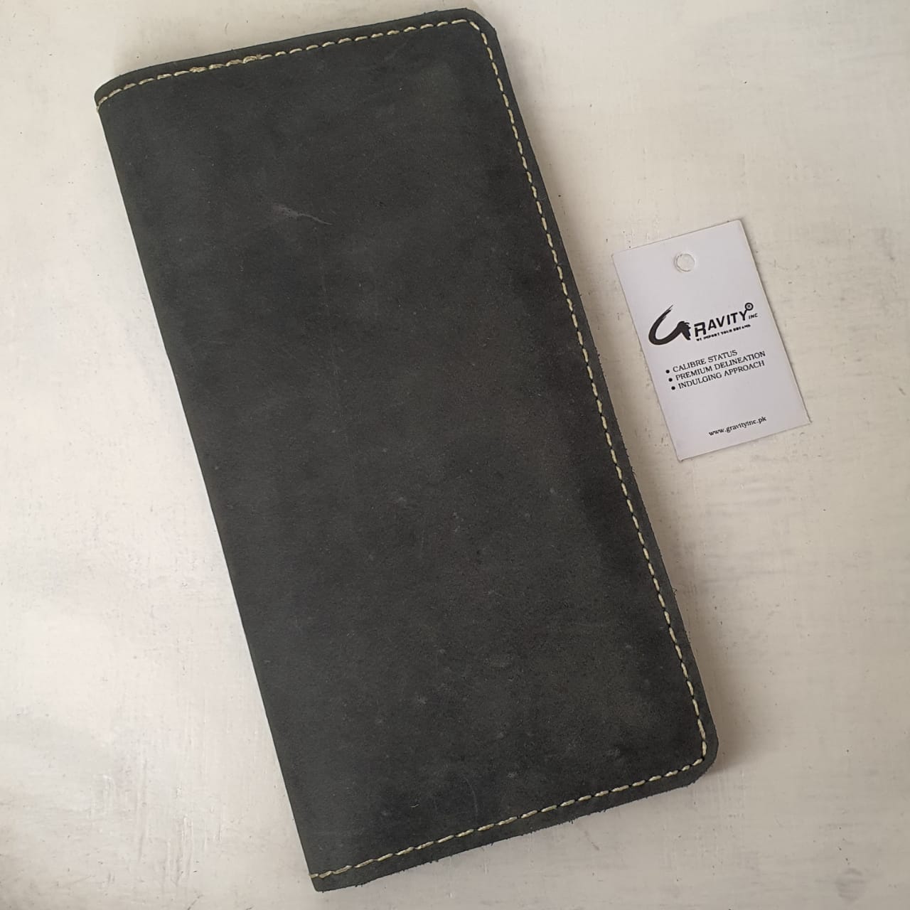 Pure Leather Men's Long Wallet