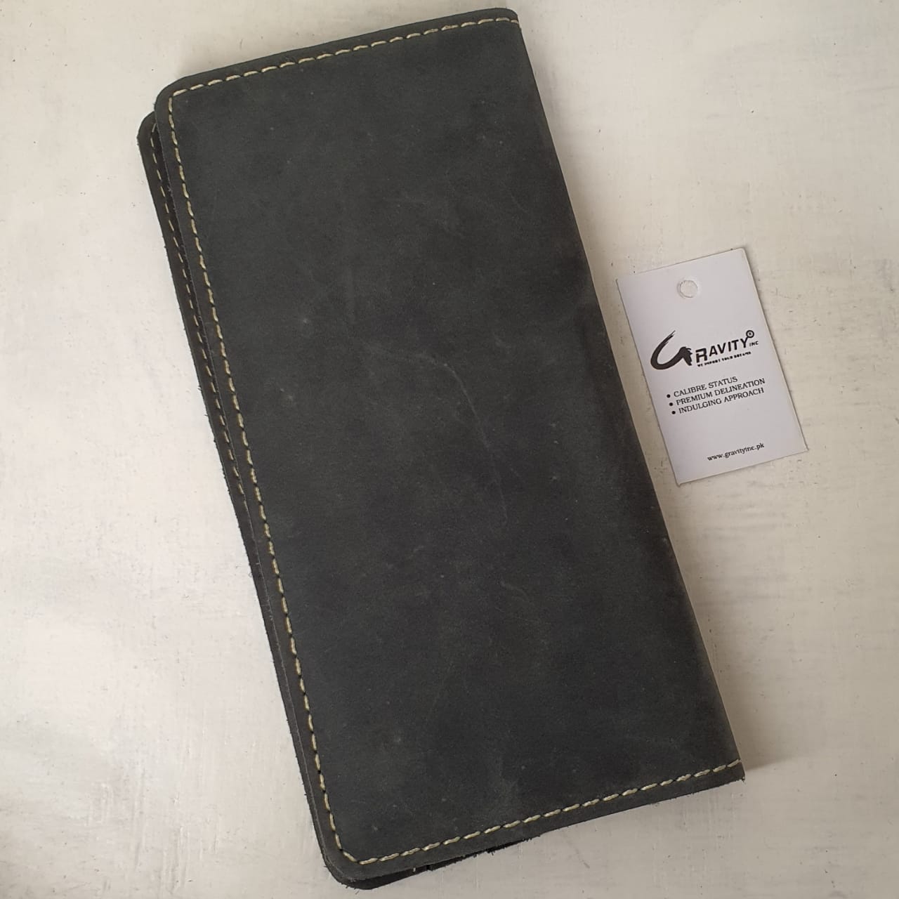Pure Leather Men's Long Wallet