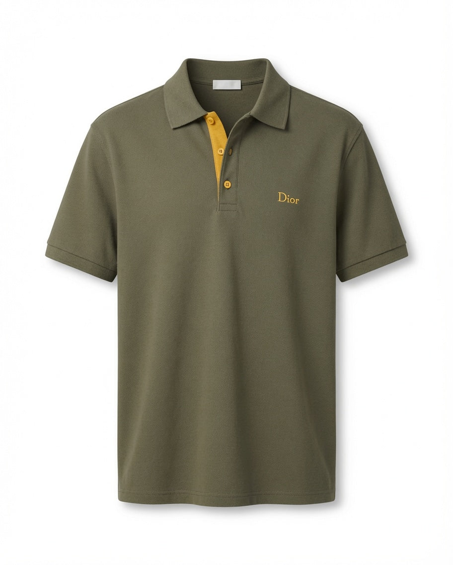 Signature Contrast Polo Shirt Olive
