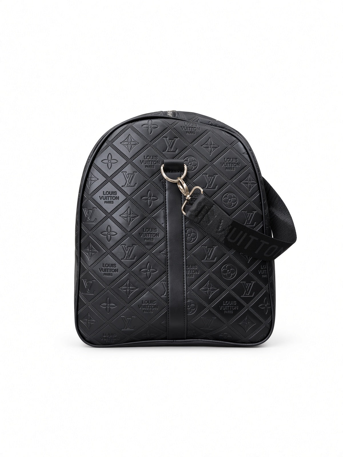 Louis Vuitton Black Embossed Duffel (Imitation)