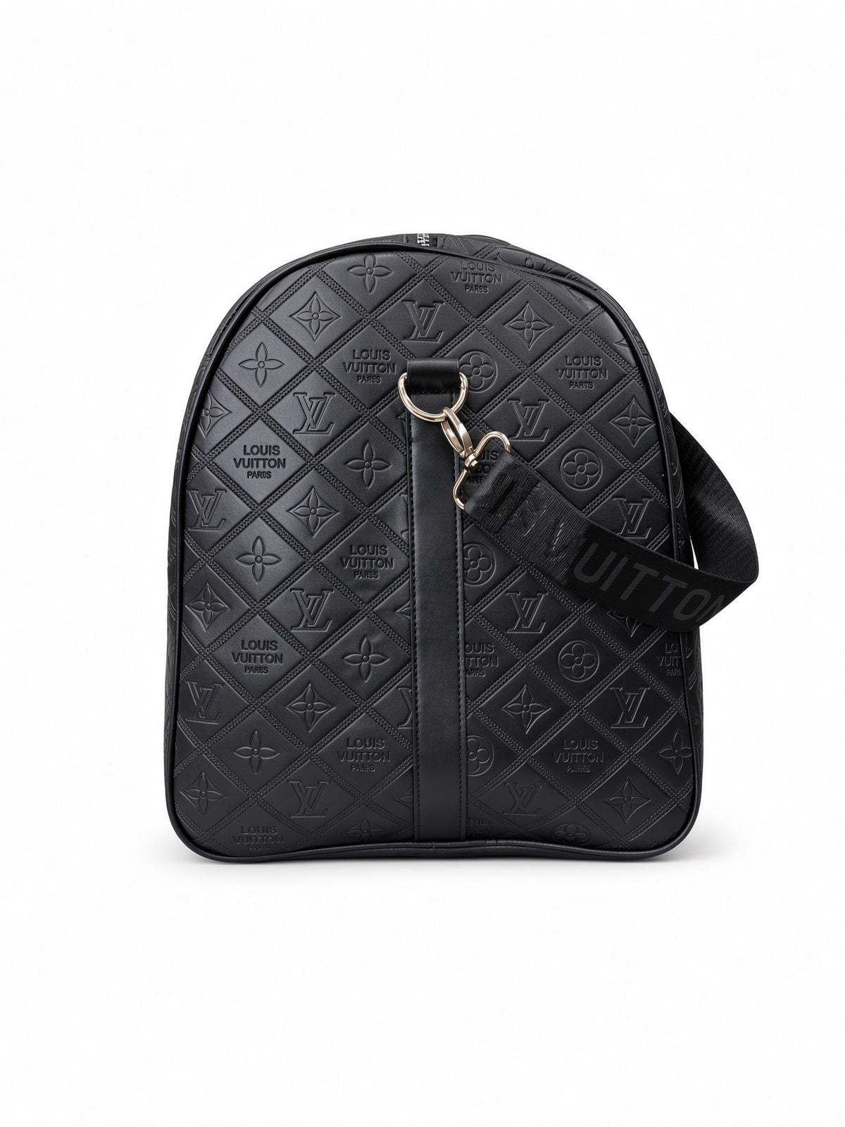 Louis Vuitton Black Embossed Duffel (Imitate)