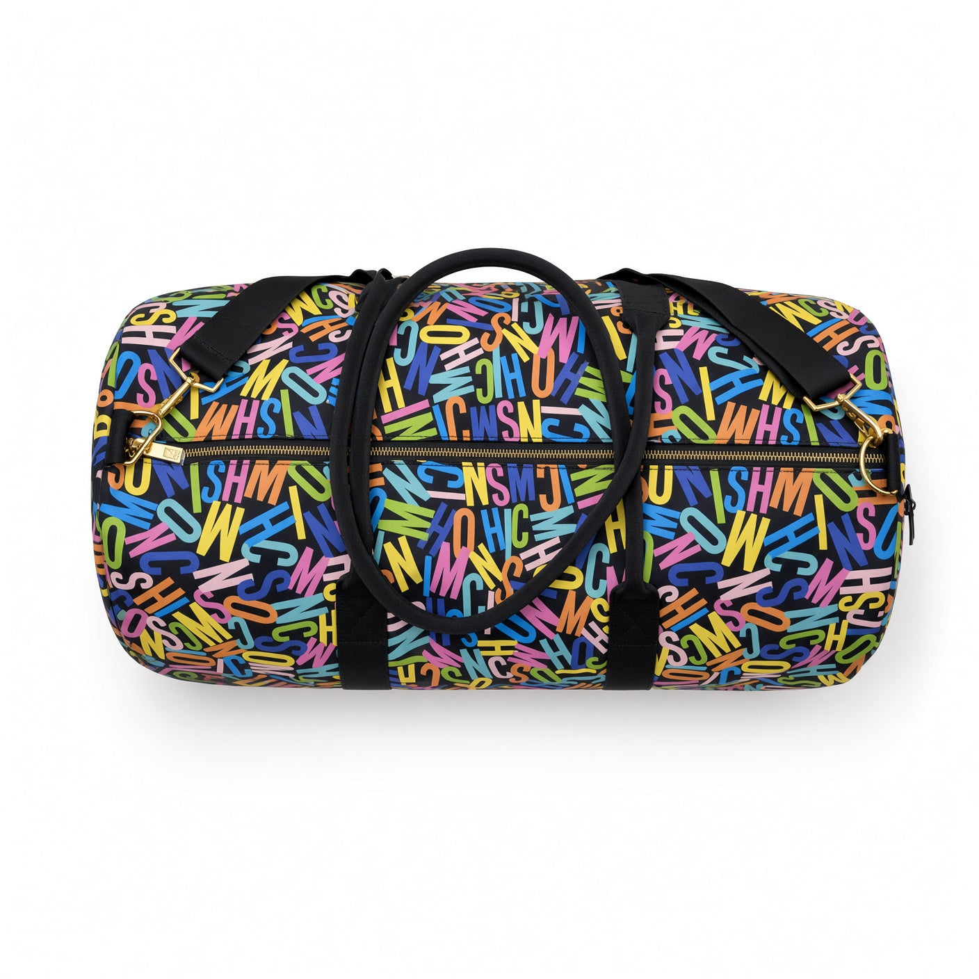 Moschino Multicolor Letter Duffle Bag