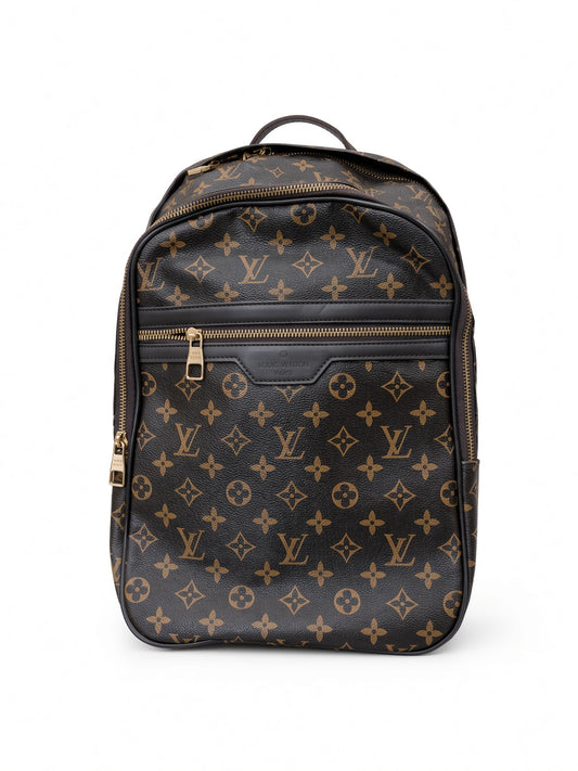 Monogram Luxe Backpack gold zip