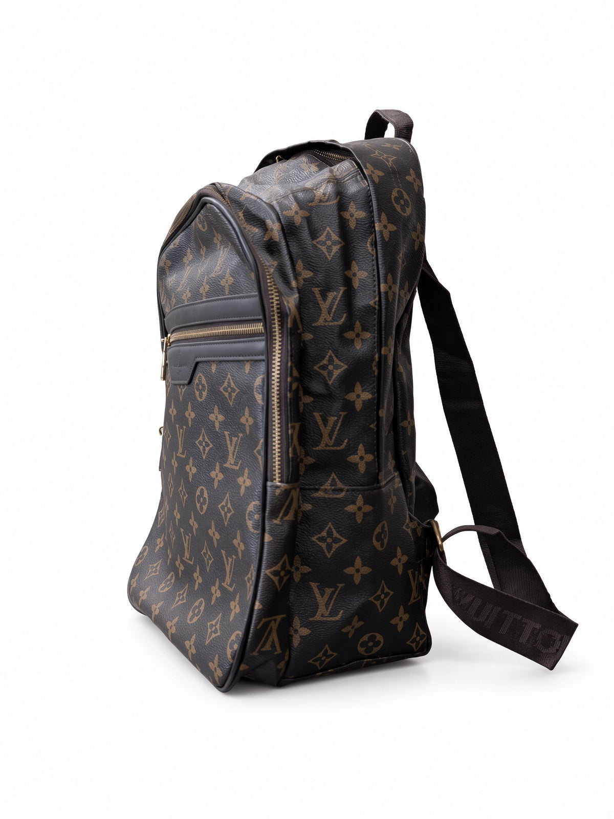 Monogram Luxe Backpack gold zip