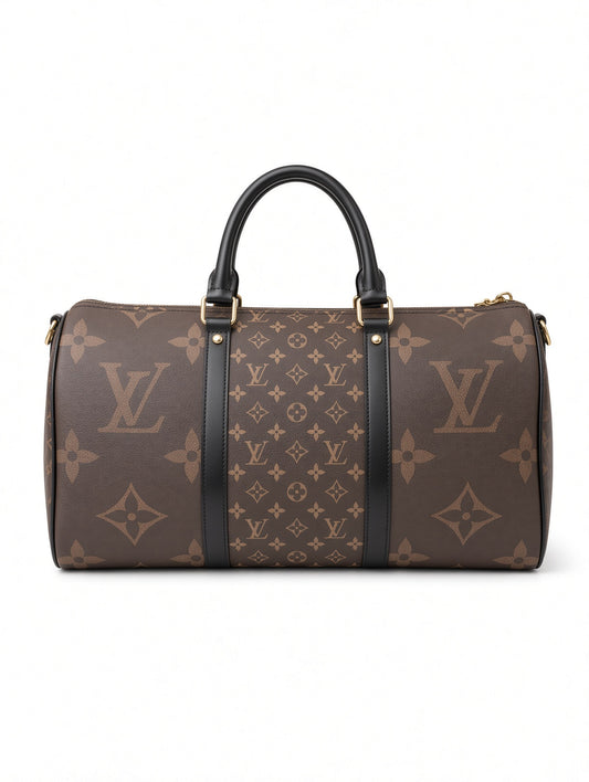 Louis Vuitton Brown Embossed Duffel (Imitation)
