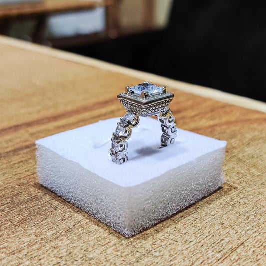 Crystal Zircon Stone Oval Diamond Premium Quality  Ring for girl