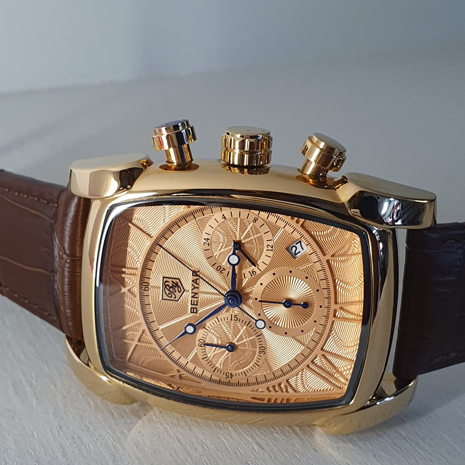 Benyar Square Dial Chronograph Mens Watch BY-5113