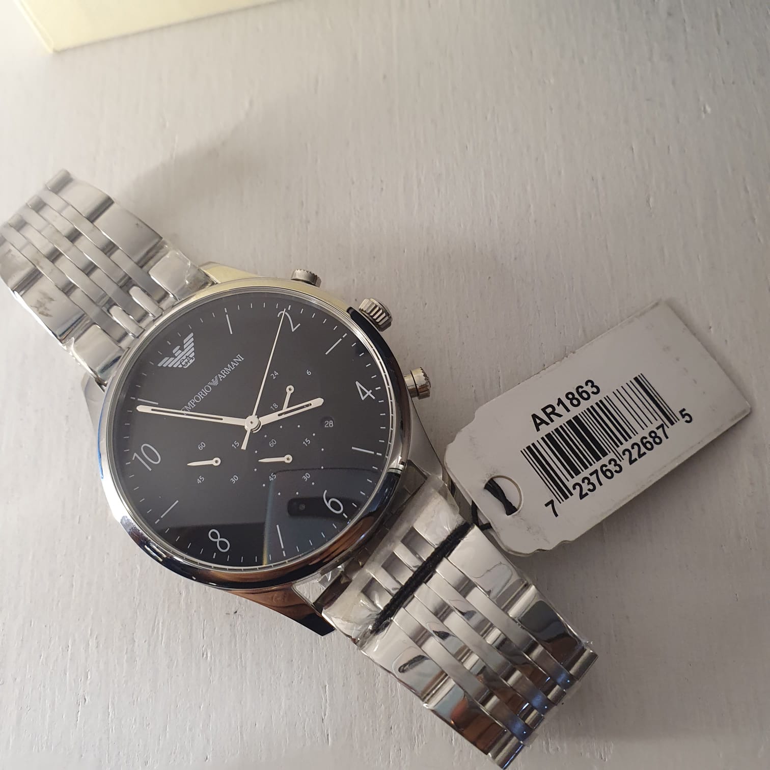 EMPORIO ARMANI Mens Classic Stainless Steel Watch AR1863(Original)